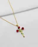Collar Cruz con Rosas