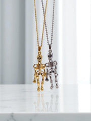 Collares Calavera Magnéticos – Dorado & Plateado