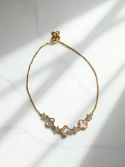 Pulsera Trébol Meira Blanca