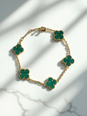 Pulsera Trébol Classic Malaquita