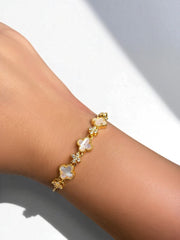 Pulsera Trébol Meira Blanca