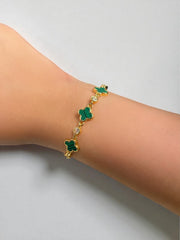 Pulsera Trébol Verde Velmar