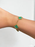 Pulsera Trébol Classic Malaquita