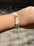 Pulsera Miyuki Corazones dorados