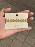 Pulsera Miyuki Blanca/dorado