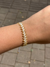 Pulsera Miyuki zig zag blanca