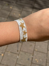 Pulsera Miyuki Blanca con estrellas