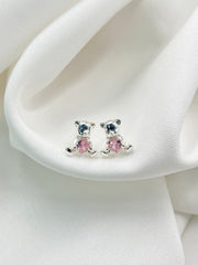 Arete topo osito plateado