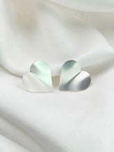 Arete topo corazón plateado