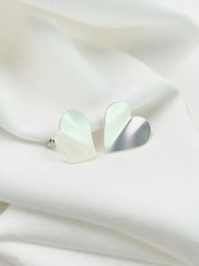 Arete topo corazón plateado