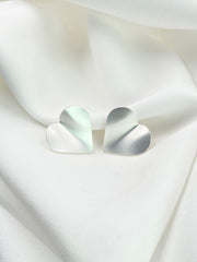 Arete topo corazón plateado