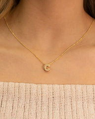 Collar Inicial C circón