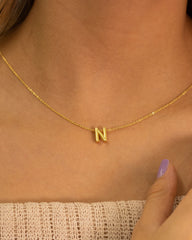 Collar Inicial N lisa