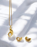 Collar Caracola con Perla