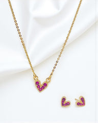 Set Corazon Oria Fucsia