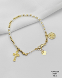 Pulsera Rosario con balines combinados — Balines 3 y 4 mm