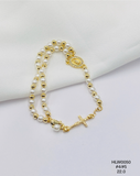 Pulsera Rosario doble con balines combinados — Balines 4 y 5 mm
