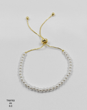 Pulsera Balines plateados — Balines 4 mm
