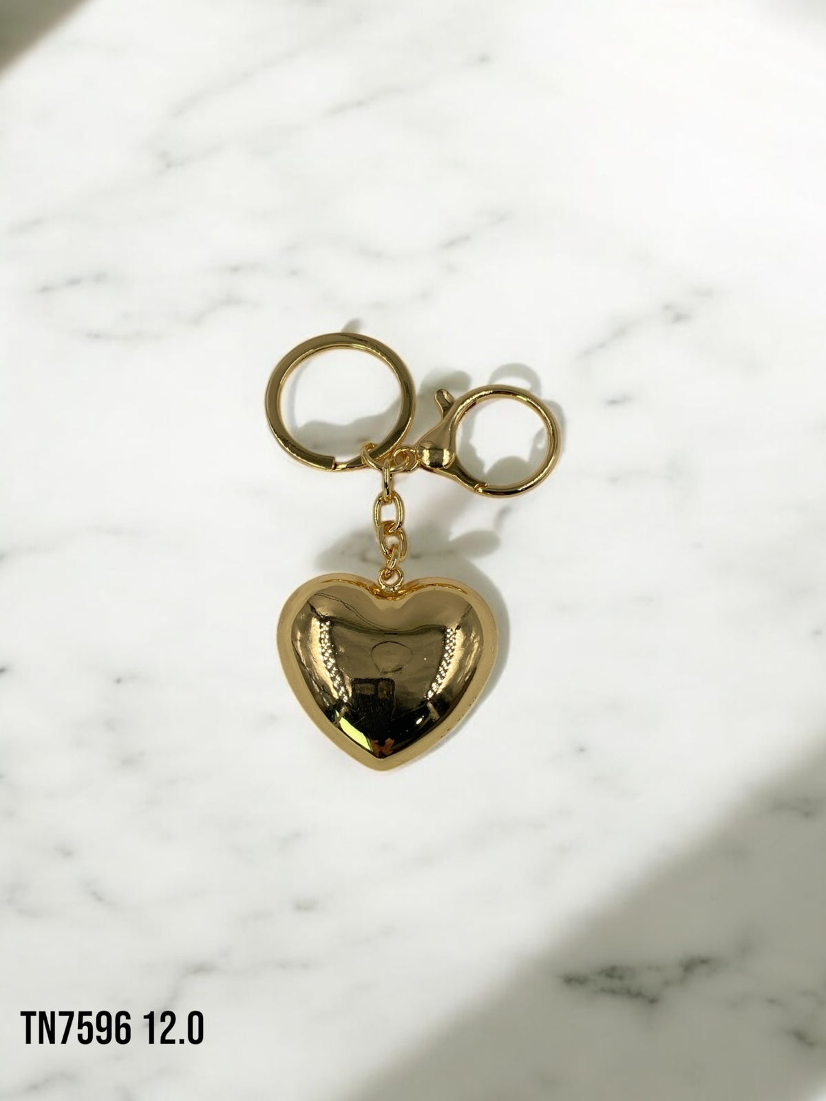 Llavero corazón dorado