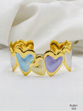 Brazalete Corazones Esmaltados