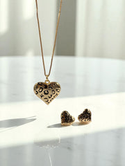 Set Corazón Leopardo