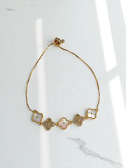 Pulsera Trébol Caeli Blanca