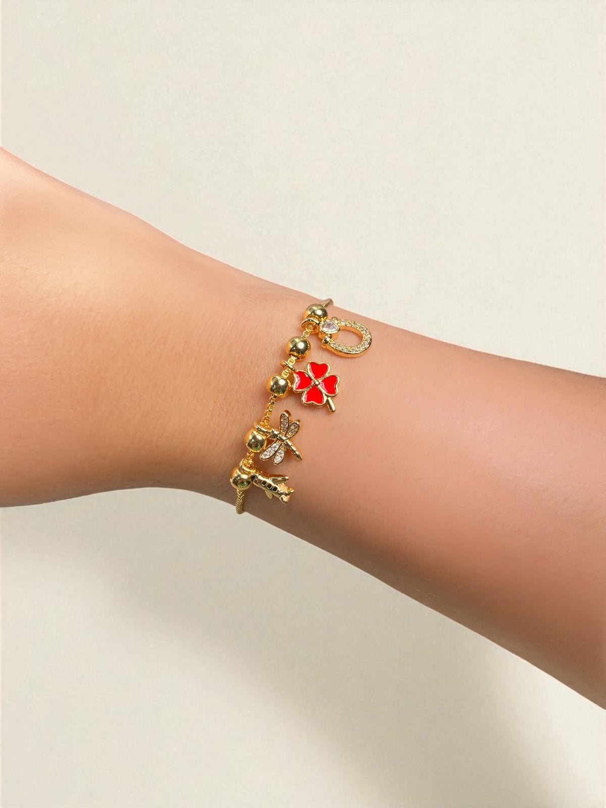 Pulsera Charms Lucky Red