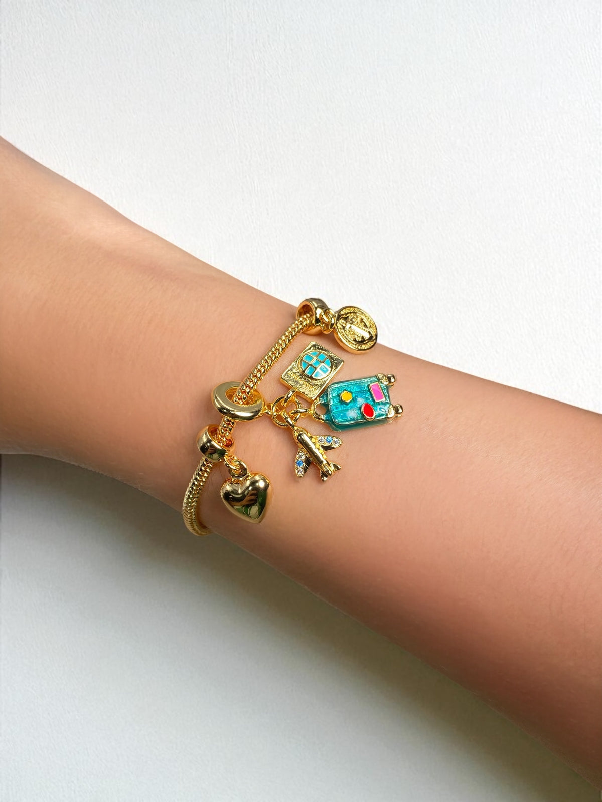 Pulsera Charms Alma Viajera 🌍✈️