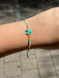 Pulsera Miyuki Corazon celeste