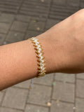 Pulsera Miyuki zig zag blanca