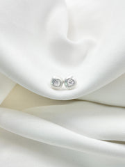 Arete topo Linnea plateado