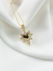 Collar corazón dorado