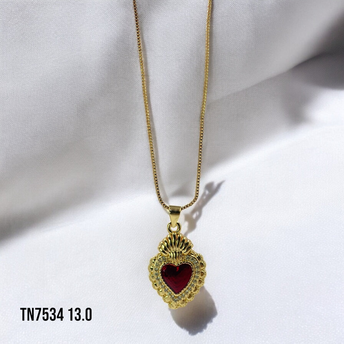 Collar corazón rojo
