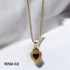Collar corazón rojo