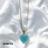 Collar corazón azul