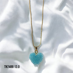Collar corazón azul