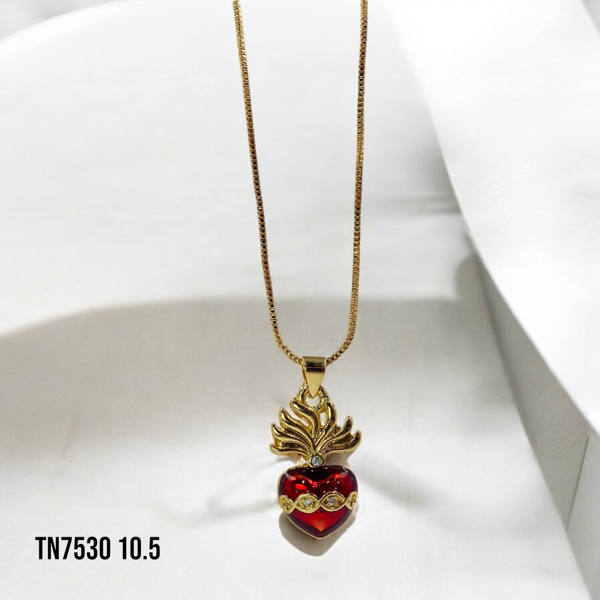 Collar corazón rojo