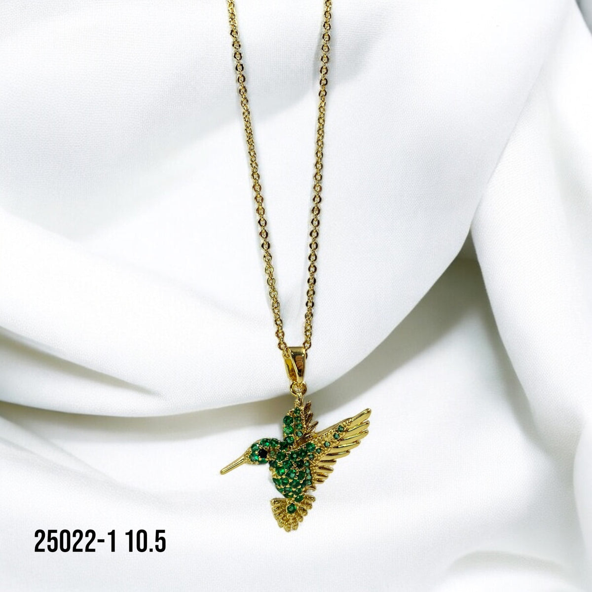 Collar colibrí verde