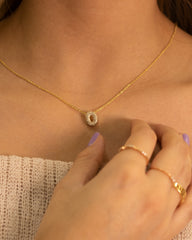 Collar Inicial O circón