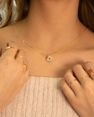 Collar Inicial D circón