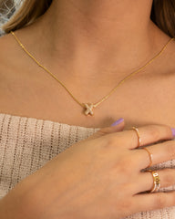 Collar Inicial X circón