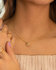 Collar Inicial S circón