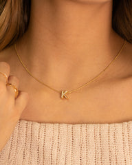 Collar Inicial K circón