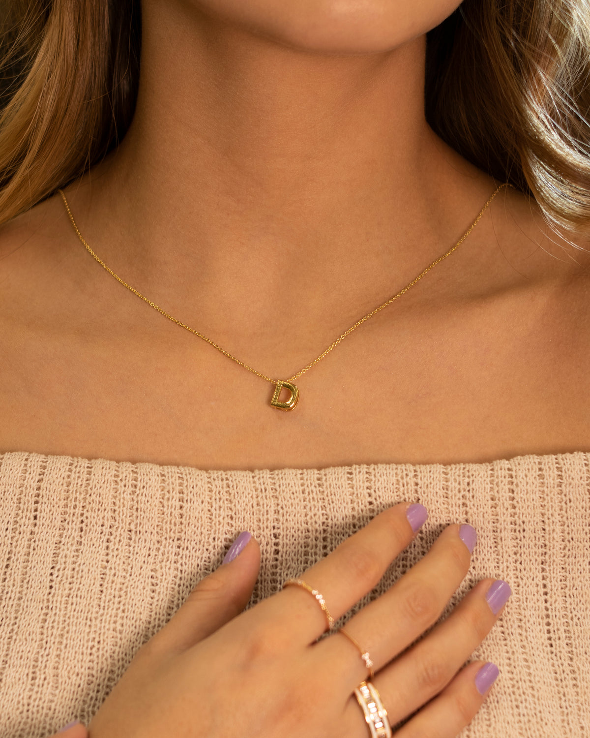 Collar Inicial D lisa