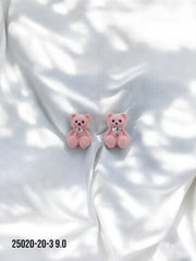 Arete topo osito rosado