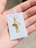 Dije cruz de cristo en oro laminado
