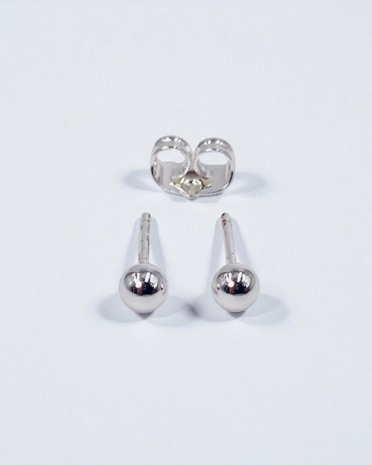 Topo Bola Plateado 4mm