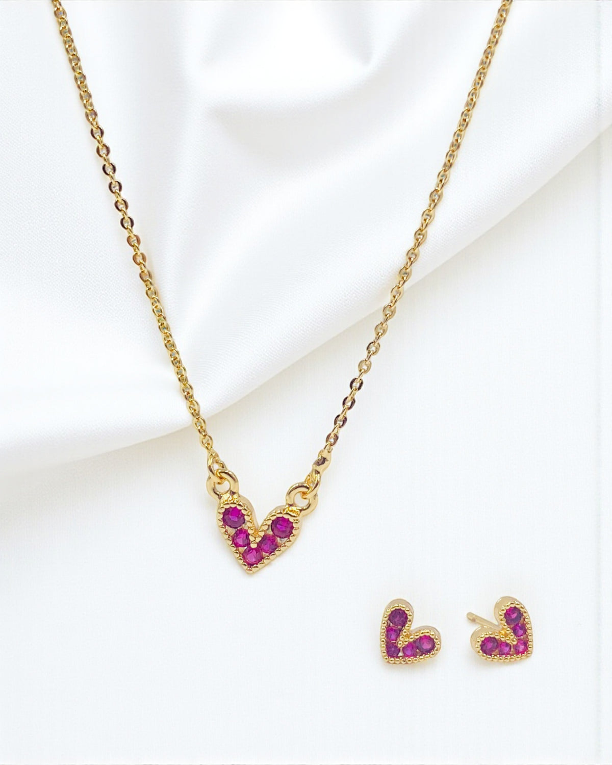 Set Corazon Oria Fucsia