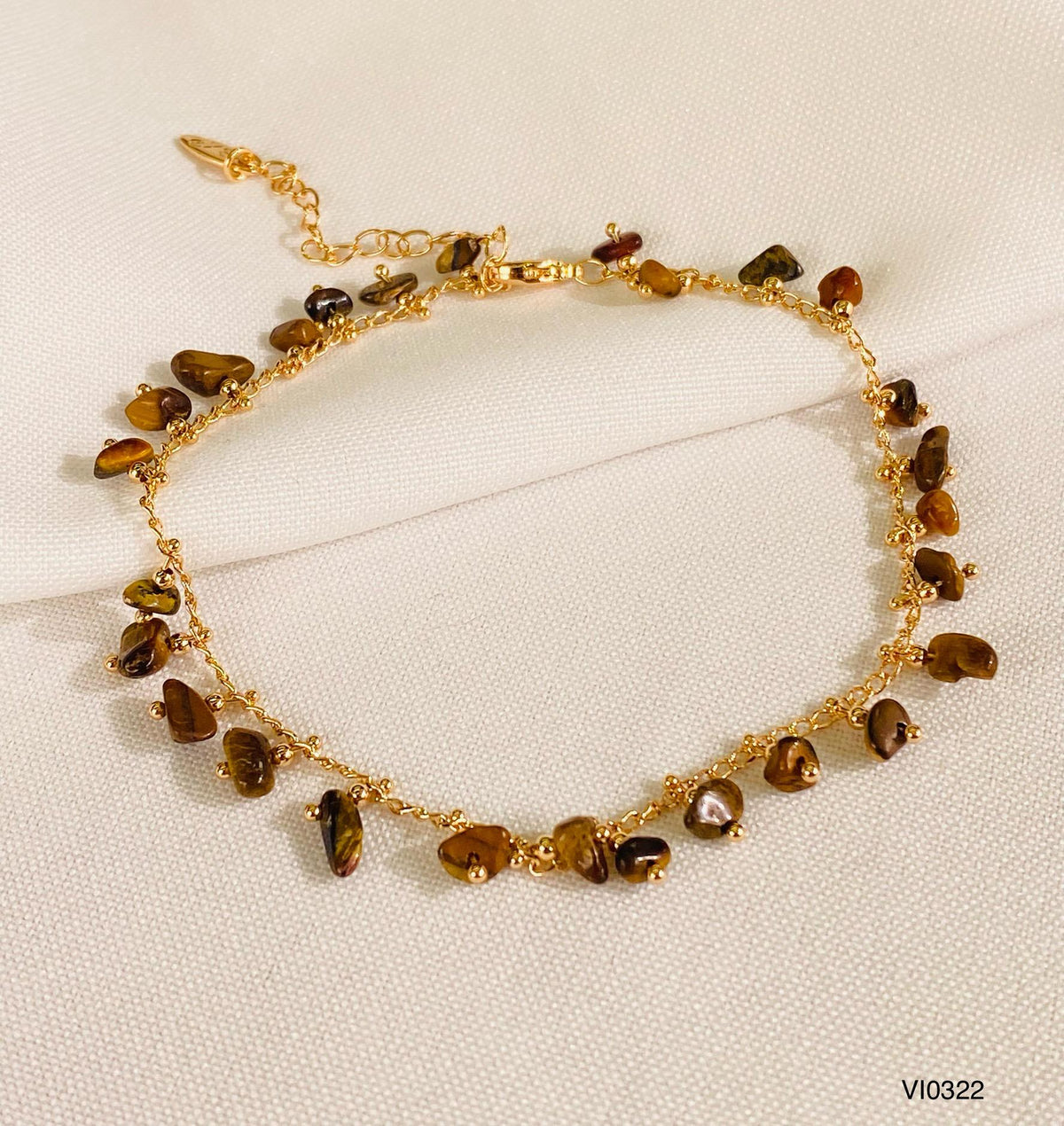 Tobillera de Piedra Natural – Ojo de Tigre