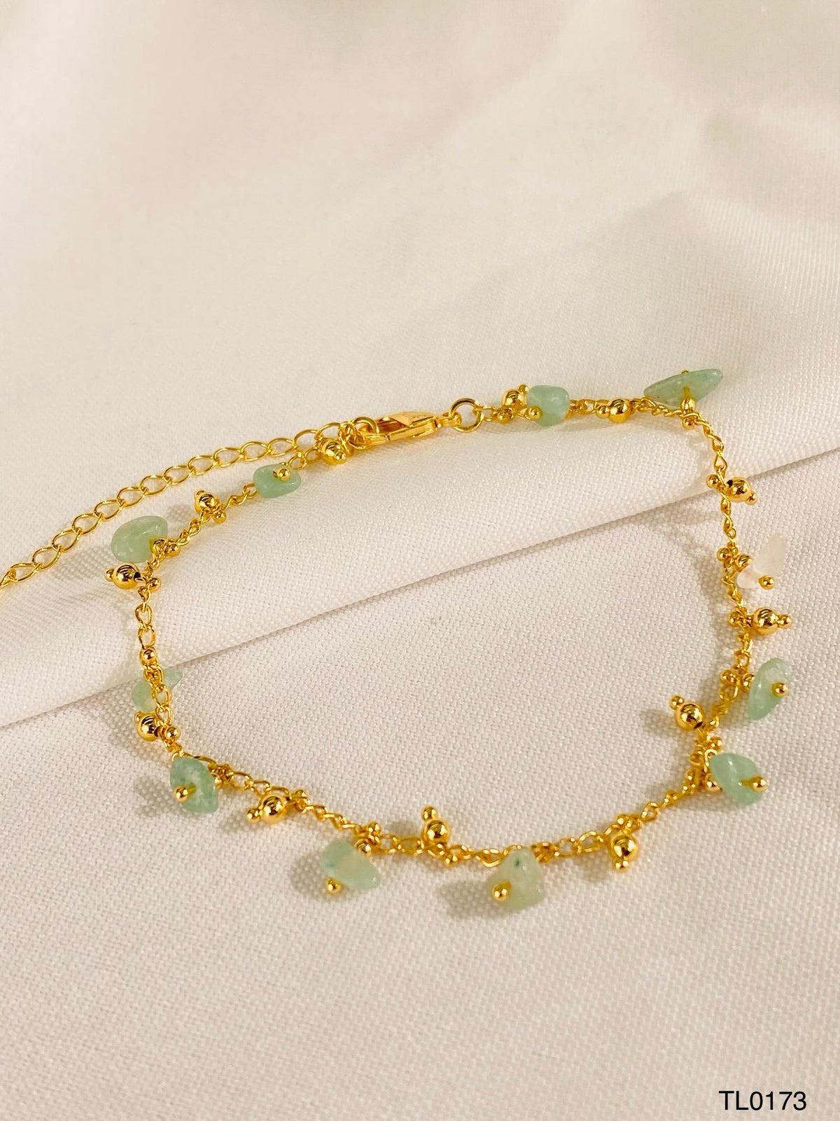 Tobillera de Piedra Natural – Jade